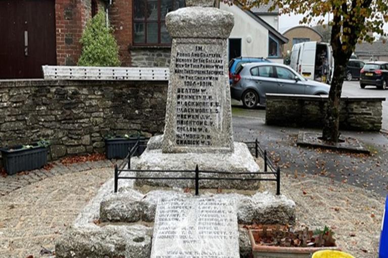 war memorial outside church 